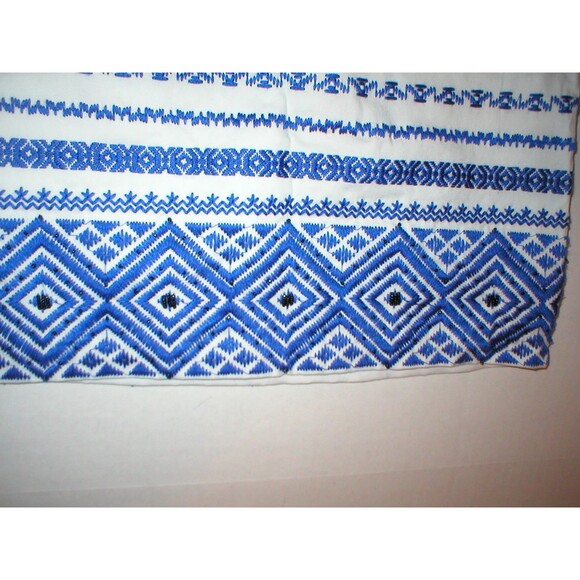 New $119 Womens Sam Edelman 2 Skirt Blue White Beads Tulum Embroidered NWT Desig - Picture 4 of 7